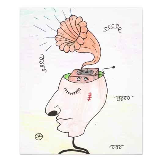 Impression Photo "Music in my head" Postcard (Devant)