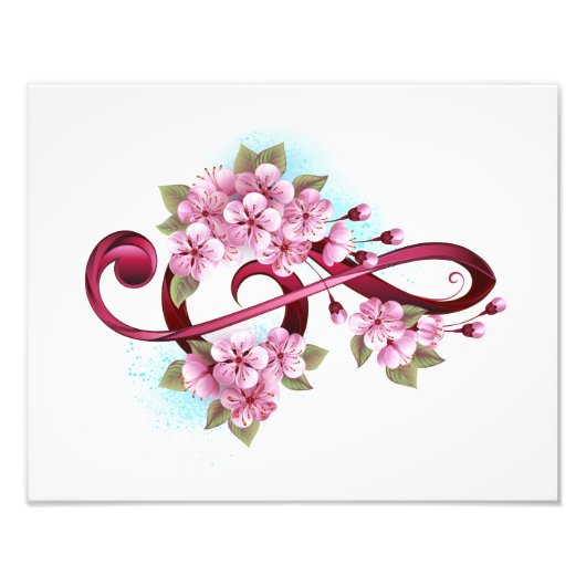 Impression Photo Musical treble clef notes with sakura flowers (Devant)