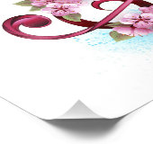 Impression Photo Musical treble clef notes with sakura flowers (Coin)