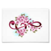 Impression Photo Musical treble clef notes with sakura flowers (Devant)