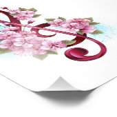 Impression Photo Musical treble clef notes with Sakura flowers (Coin)