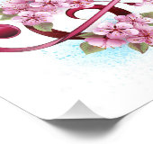 Impression Photo Musical treble clef notes with Sakura flowers (Coin)