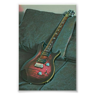 Impression Photo musicien guitare amoureux cadeau