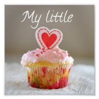 My Little Cupcake Heart Lot You Carré Imprimer
