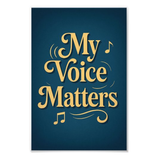 Impression Photo My Voice Matters : Affirmation Art (Devant)