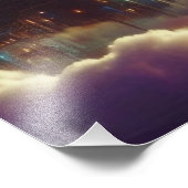 Impression Photo Mystical Purple Futuristic Imaginaire City (Coin)