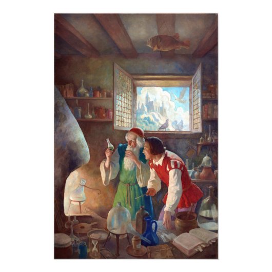 Impression Photo N.C. Wyeth L'Affiche Alchimiste (Devant)