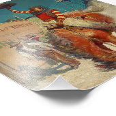 Impression Photo N C Wyeth Peinture occidentale "Le Rodéo" (Coin)