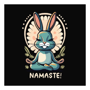 Impression Photo namaste lapin yoga lapin méditation