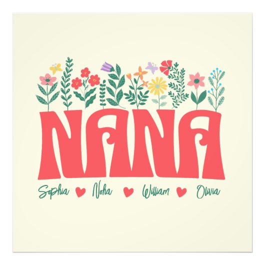 Impression Photo NANA GRANDMA GRANDMÈRE GRANNY -Customisez-le (Devant)