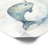 Impression Photo narval, arrière - plan enneigé (Coin)