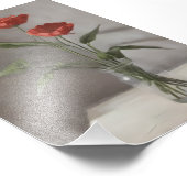Impression Photo Nature morte de fleurs rouges - Beauté florale int (Coin)