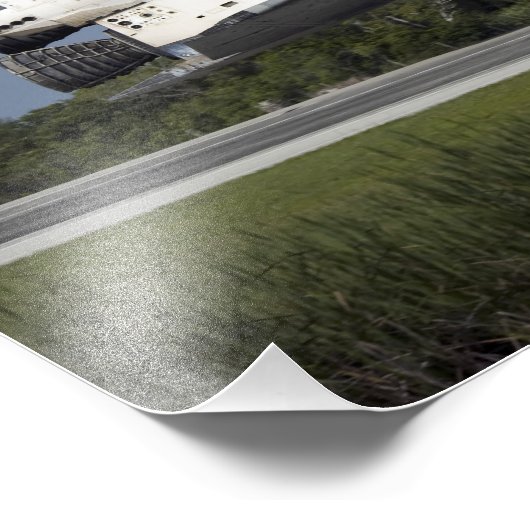 Impression Photo Navette spatiale Découverte atterrit sur la piste  (Coin)