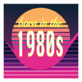 Impression Photo Né dans les années 1980, Millennials, Gen X, année (Devant)