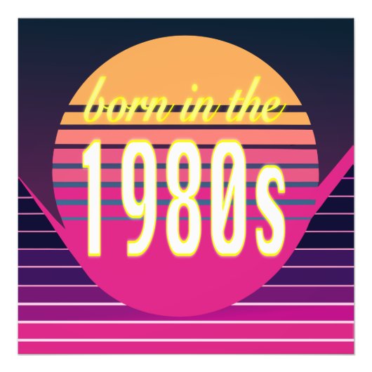 Impression Photo Né dans les années 1980, Millennials, Gen X, année (Devant)