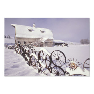 Impression Photo NE, États-Unis, Washington, Uniontown, Grange blan