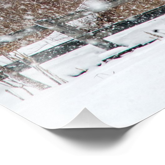 Impression Photo Neige Au Parc (Coin)