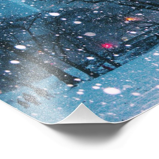 Impression Photo Neige nocturne (Coin)