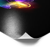 Impression Photo Neon Firefly sur noir (Coin)