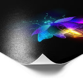 Impression Photo Neon Firefly sur noir (Coin)