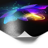 Impression Photo Neon Firefly sur noir (Coin)