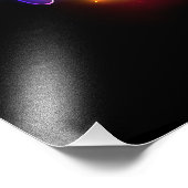 Impression Photo Neon Firefly sur noir (Coin)