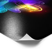 Impression Photo Neon Firefly sur noir (Coin)