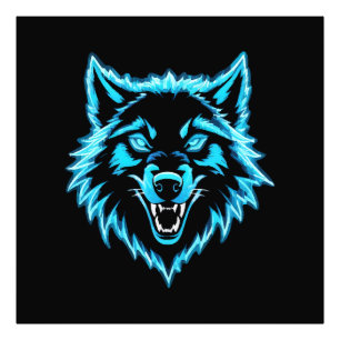 Impression Photo Neon Wolf