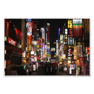 Impression Photo Néons de Kabukichō Tokyo par nuit, Japon