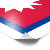 Impression Photo Népal - Drapeau népalais (Coin)