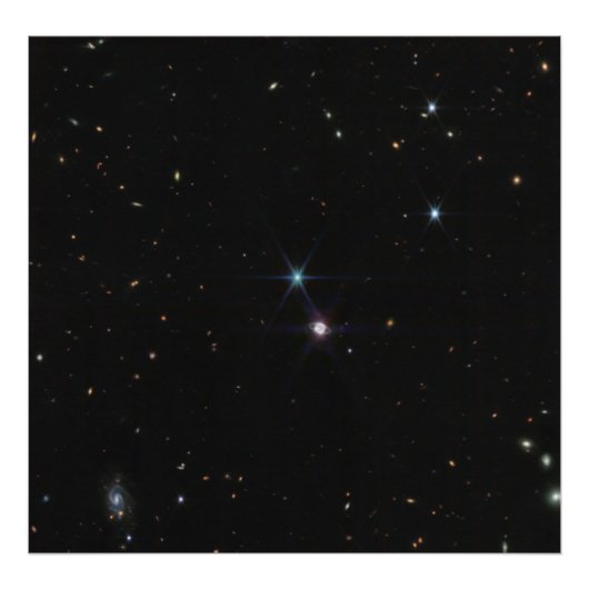 Impression Photo Neptune système de anneau centaines de galaxies We (Devant)
