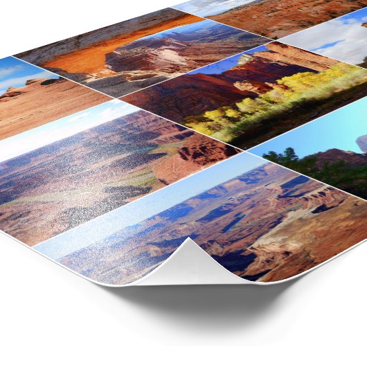 Impression Photo Neuf monuments de l'Utah (Coin)