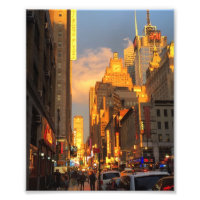 New York City Sunset Midtown Theatre District NYC