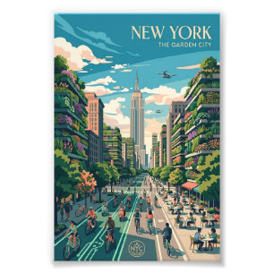 Impression Photo New York La Ville Jardin Affiches de Voyage Vintag