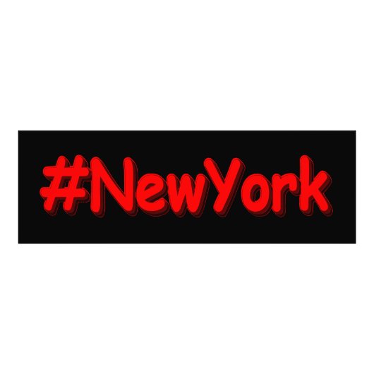 Impression Photo "#NewYork" Joli design. Commandez dès maintenant (Devant)