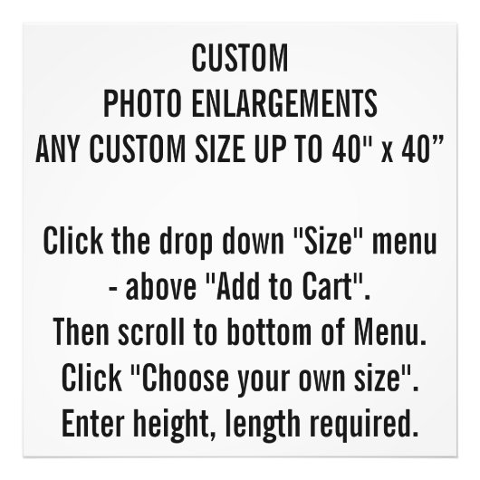 Impression Photo N'Importe Quelle Taille Personnalisée Agrandisseme (Devant)