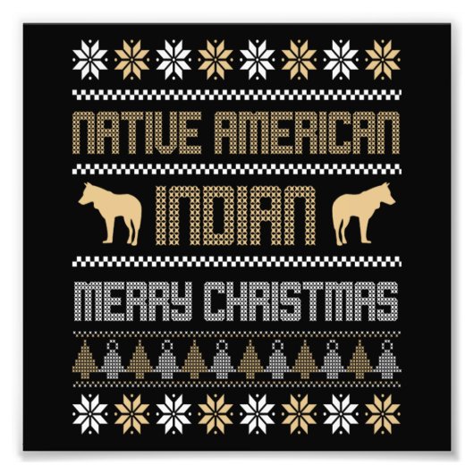 Impression Photo Noël Amérindien Joyeux Noël Joyeux Noël (Devant)