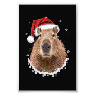 Impression Photo Noël amusant de Capybara