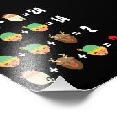 Impression Photo Noël Père Noël Elf Snowman Math Enseignant Funny G (Coin)