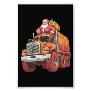 Impression Photo Noël Père Noël Monster Camion Xmas Garçons Enfants