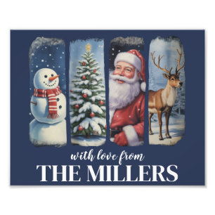Impression Photo Noël personnalisé Santa Claus vintage bonhomme de 
