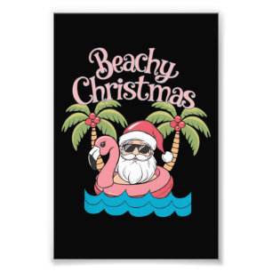 Impression Photo Noël Plage Tropicale Vacances Santa Plage