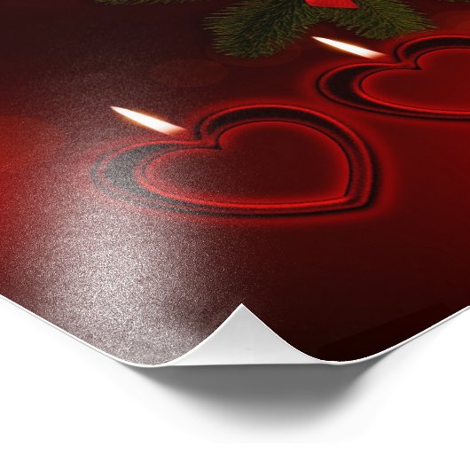 Impression Photo Noël Red Wreath (Coin)