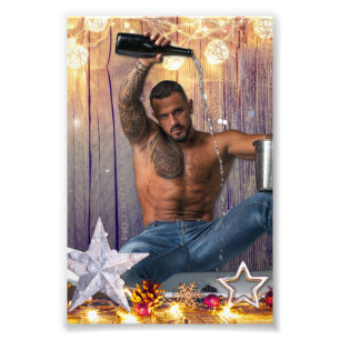 Impression Photo Noël SlipperyJoe en or argent étoiles lumières hum