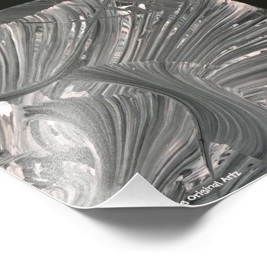 Impression Photo Noir blanc 3 D Abstrait (Coin)