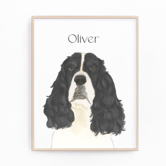 Impression Photo Noir et blanc Springer espagnol Art