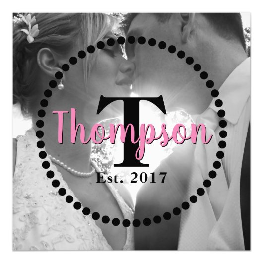 Impression Photo Nom de famille Monogramme (Devant)