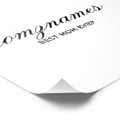 Impression Photo Nom de la calligraphie personnalisée de la meilleu (Coin)