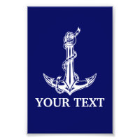 Nom du bateau de la corde d'Ancre nautique vintage