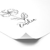 Impression Photo Nom personnalisé Février primrose Fleur de naissan (Coin)